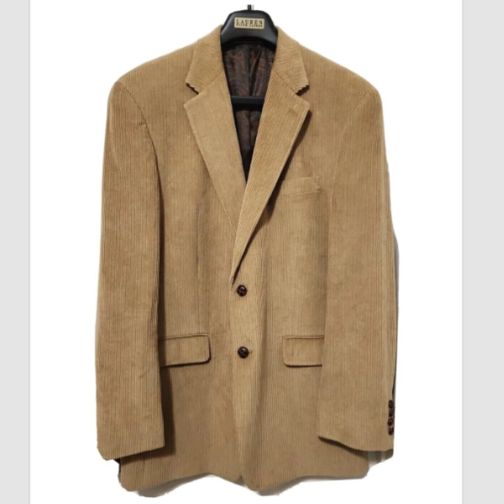 Vtg LRL Ralph Lauren Corduroy 2 Button Blazer Jacket